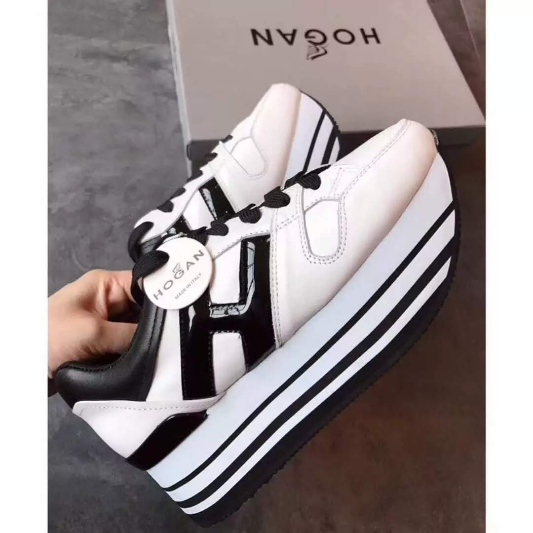 hogan platform femmes sneakers 2018 white italy black